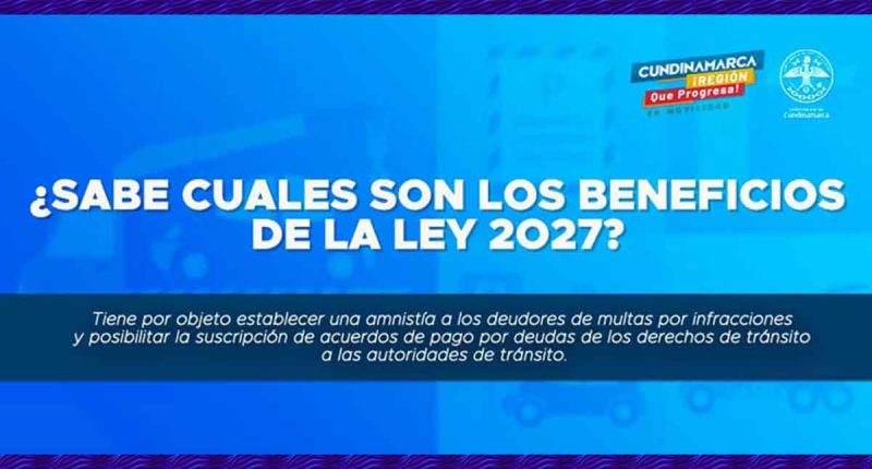Plataforma de Amnistía a infractores de tránsito de Cundinamarca