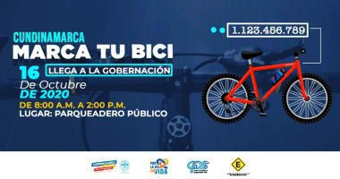 Marca tu bici, estrategia para evitar el hurto de Bicicletas en Cundinamarca