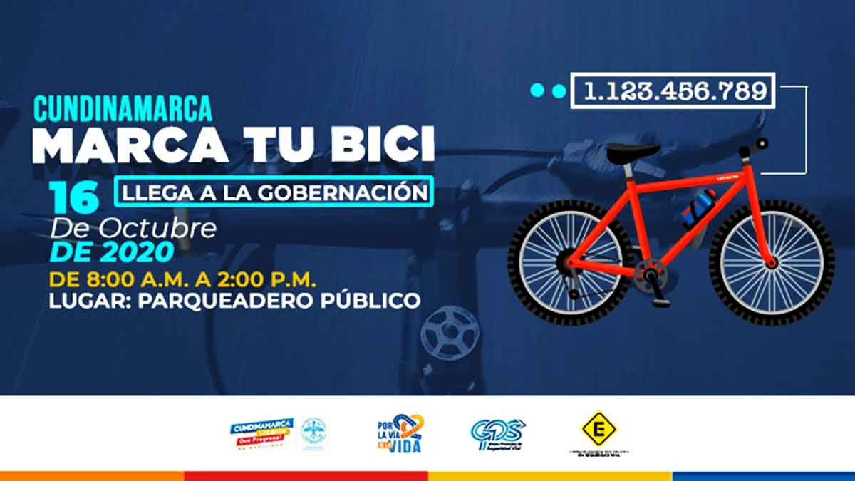 Marca tu bici, estrategia para evitar el hurto de Bicicletas en Cundinamarca
