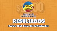 Resultados Lotería de Cundinamarca Lunes 22 de Noviembre de 2021.
