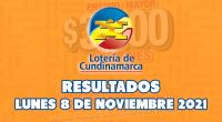 Resultados Lotería de Cundinamarca 8 de Noviembre 2021