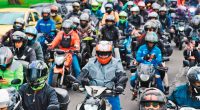 Motociclistas se concentran en el Ministerio de Transporte