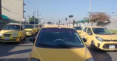 Taxistas de Soacha protestan contra piraterÃ­a y transporte informal