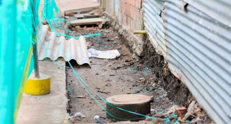 Avanzan obras de adecuación y construcción de espacios peatonales en Funza