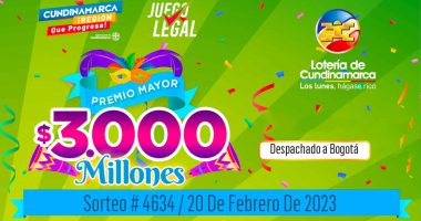 Lotería de Cundinamarca: Ganador del premio mayor en el sorteo 4633