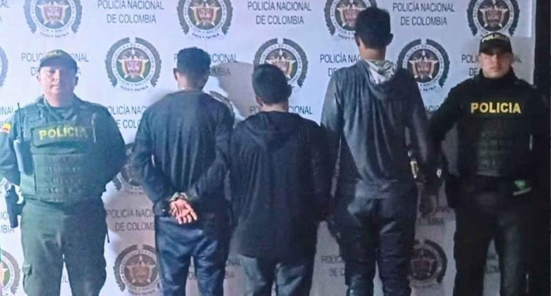 Policía de Girardot logra la captura de tres individuos por intentar asaltar un establecimiento comercial