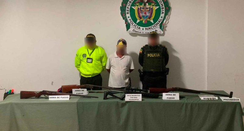 Incautan varias armas de fuego en allanamiento en Paratebueno