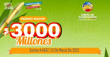Lotería de Cundinamarca: Ganador del premio mayor en el sorteo 4637