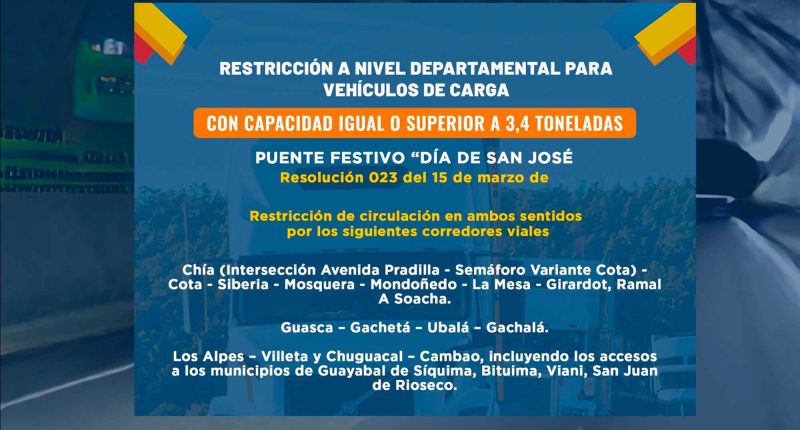 Medidas viales para el puente de San José en Colombia