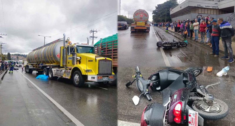 Fallece motociclista arrollada por tractomula en Facatativá