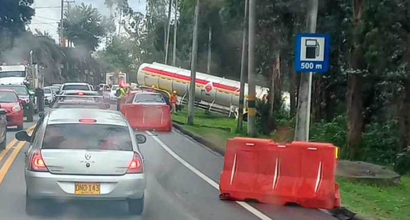 Accidente en la vía Bogotá - Villavicencio en Chipaque