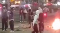 Encapuchados Bloquean la Autopista sur en la calle 22 de Soacha