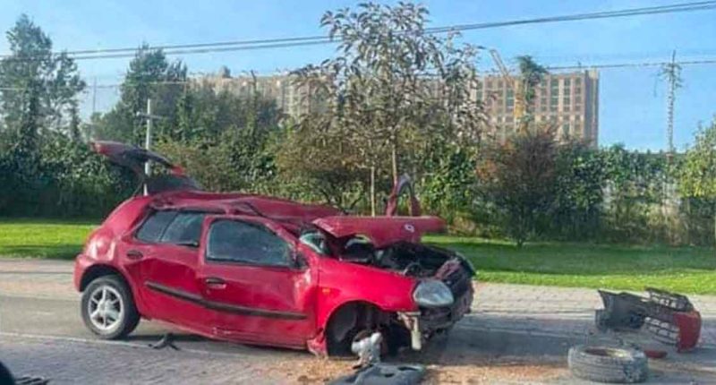 Robo de vehículo en Zipaquirá culmina en espectacular accidente en Bogotá