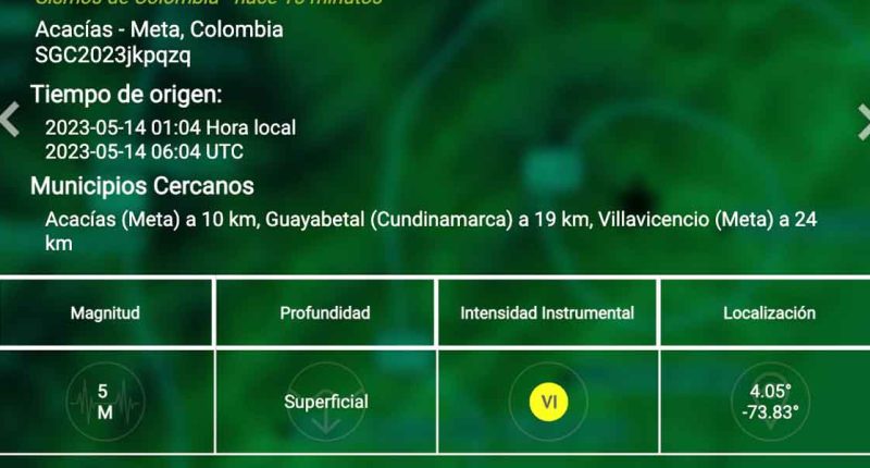 Temblor de 5.0 grados de intensidad se sintió en Cundinamarca