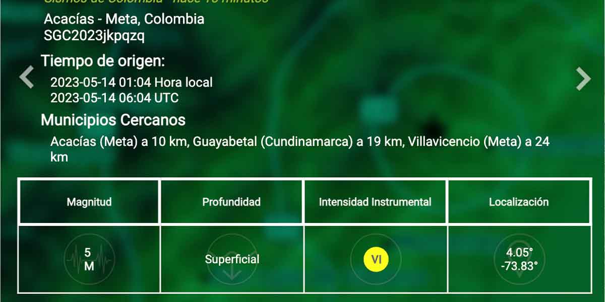Temblor de 5.0 grados de intensidad se sintió en Cundinamarca