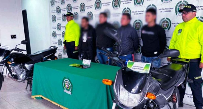La Metropolitana de Soacha Captura banda 'Los Gota Gota', Red de Hurto de Motocicletas