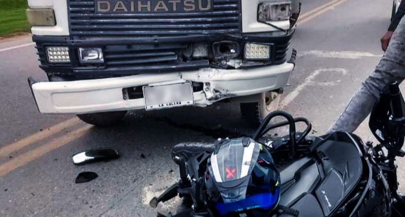 Choque Grave en Vía Indumil en Soacha: Motociclista Lesionado