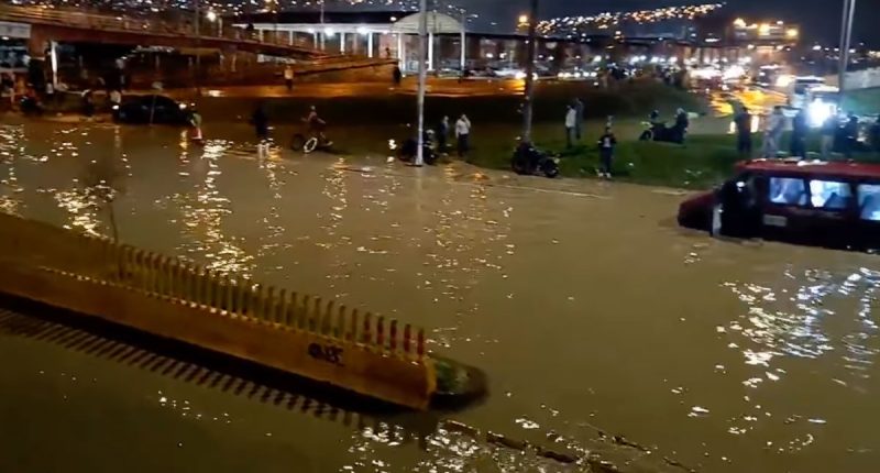 Inundaciones en Soacha tras fuertes lluvias de la noche del sábado