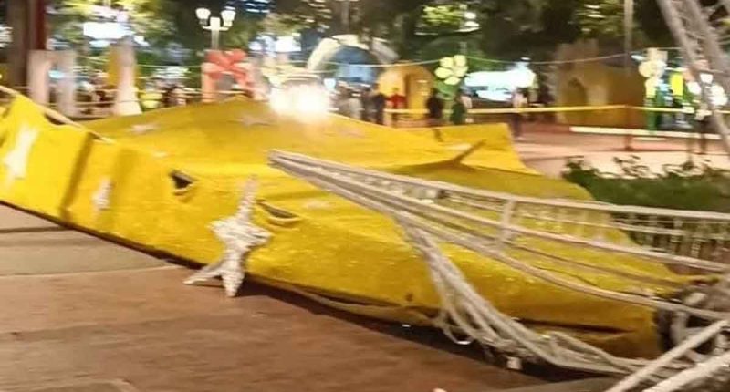 Tragedia en Girardot: auxiliar de Policía fallece tras desplome de árbol de Navidad