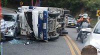 Accidente en la vía La Mesa-Anapoima genera gran congestión vehicular