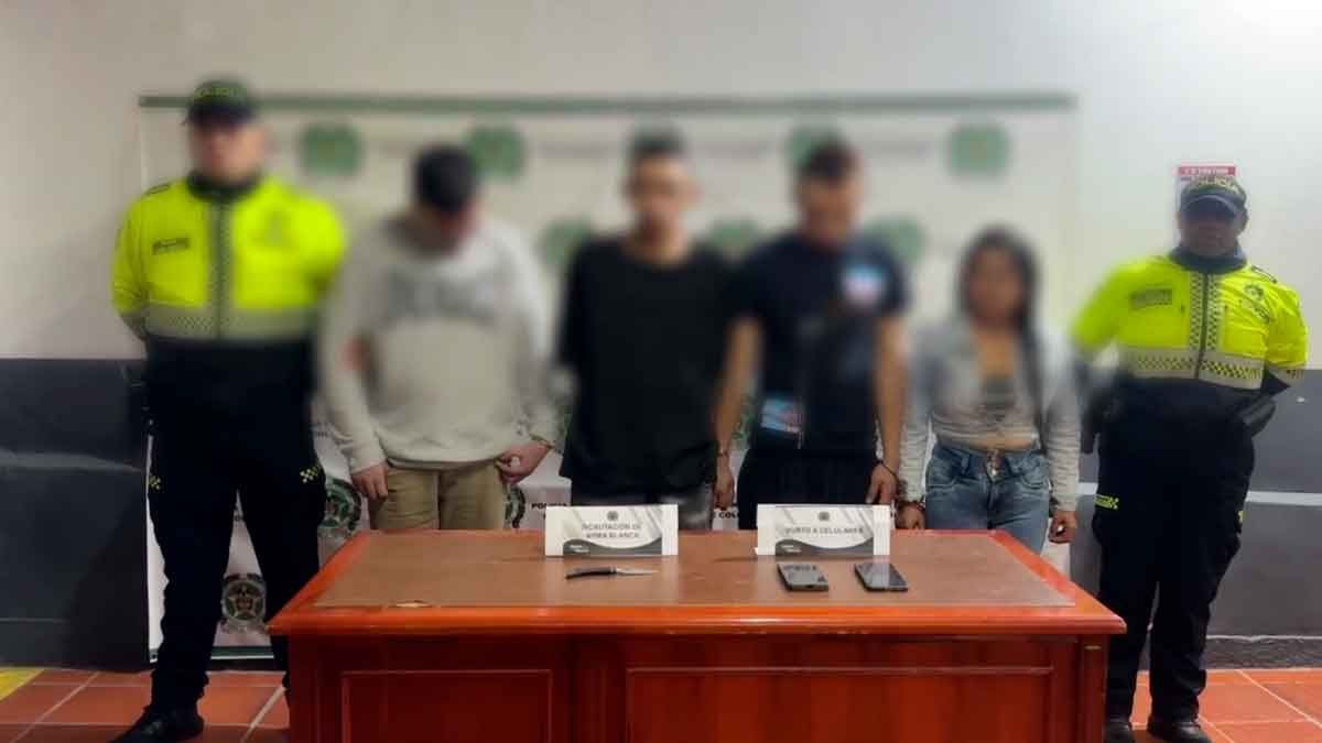 Lucha contra el hurto: cuatro personas capturadas en Sibaté