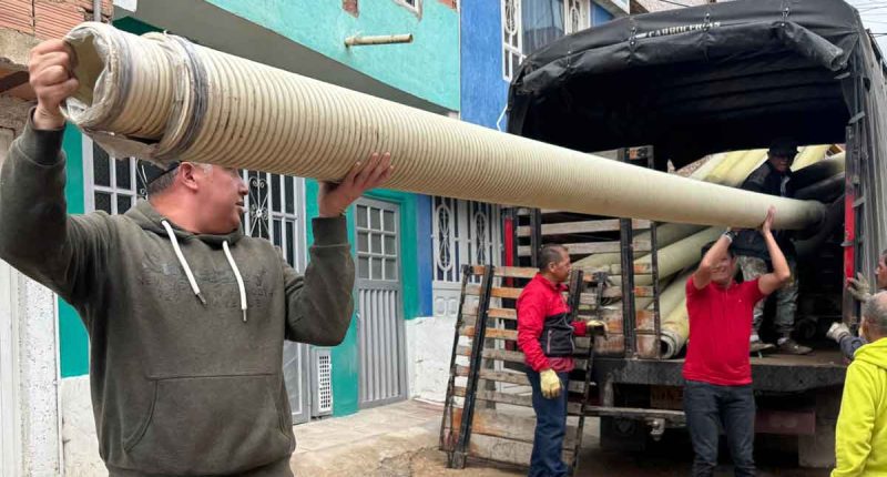 Soacha avanza en la renovación del sistema de saneamiento básico en Balcón Real 2