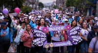 Multitudinaria marcha en Soacha para conmemorar el Día Internacional de la Mujer