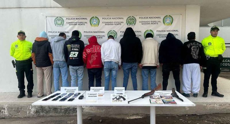 Capturan a nueve integrantes de “La Dinastía”, banda criminal que operaba en Zipaquirá