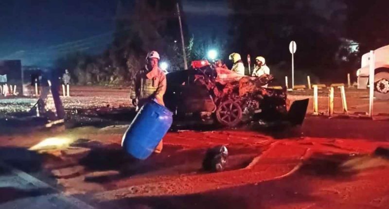 Accidente en la vía Cota-Siberia deja cinco heridos en la madrugada del Domingo