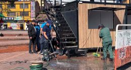 Soacha retira casetas del parque principal y anuncia su recuperación como espacio público