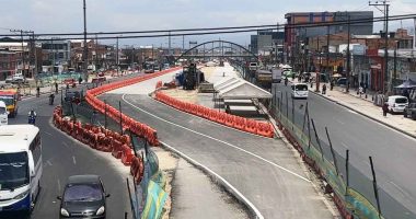 Desvío en la Autopista Sur por obras de construcción en Soacha