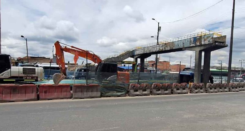 Avanzan las obras de TransMilenio en Soacha: inicia la demolición del puente peatonal de la calle 13