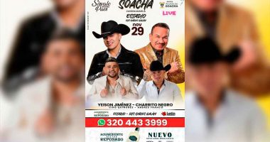 Soacha se prepara para una noche histórica: Yeison Jiménez, Charrito Negro, Ciro Quiñonez y Andrés Franco en concierto este 29 de noviembre