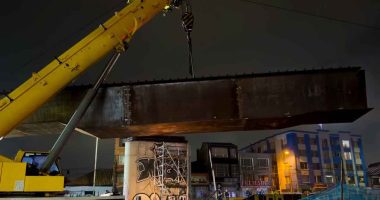 Avanza instalación de vigas del puente de la calle 22 para TransMilenio en Soacha