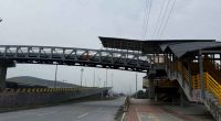 Obras de infraestructura y calzadas exclusivas de la extensión de TransMilenio en Soacha.