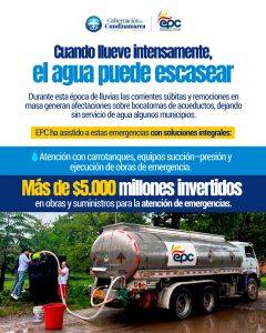 Cuando llueve intensamente, el agua puede escasear