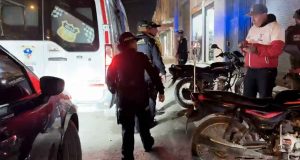 Personal de la Alcaldía y Policía de Soacha socializando medidas de seguridad para la jornada electoral.