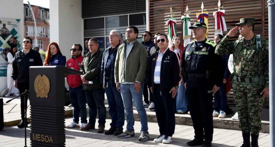 Instalaciones del Puesto de Mando Unificado en Soacha durante la jornada electoral de este domingo.