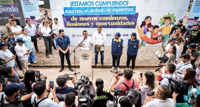 Inicio de obras de reconstrucción de viviendas en Medina y Paratebueno tras el sismo de 2025.