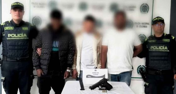 Armamento incautado por la Policía Metropolitana de Soacha durante operativos de control y registro.