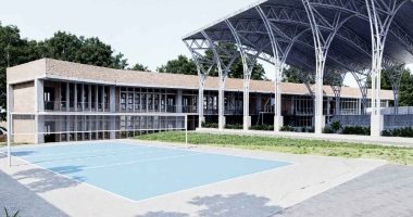 Render o imagen de obra en construcción de las nuevas aulas de la IED Venecia, Cundinamarca.