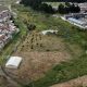 Vista aérea del Humedal Santa Ana tras la recuperación de su espejo de agua y cerramiento.