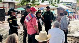 Tropas del Ejército y la Policía Nacional desplegadas en labores de prevención y seguridad rural en el municipio de Chaguaní.