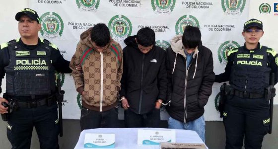Procedimiento policial de judicialización y elementos recuperados tras el asalto a bus intermunicipal en Soacha.