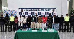 Elementos incautados y resultados operativizados contra la banda 'Los Pinchallantas' en Cundinamarca.