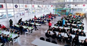 Inauguración de la nueva cocina y comedor escolar en la Institución Educativa Benedicto XVI en Soacha.