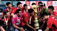 Equipos finalistas y celebración en la jornada de cierre de la Copa Soacha Brilla en Soacha.