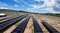 Paneles solares instalados para alimentar las plantas de bombeo del acueducto en el municipio de Jerusalén.
