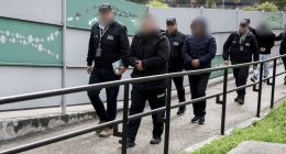 Instalaciones y fachada de una estación de policía en el sector de Cazucá en Soacha.