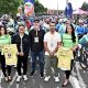Ciclistas en competencia durante la salida de la primera etapa del Clásico RCN en Cundinamarca.